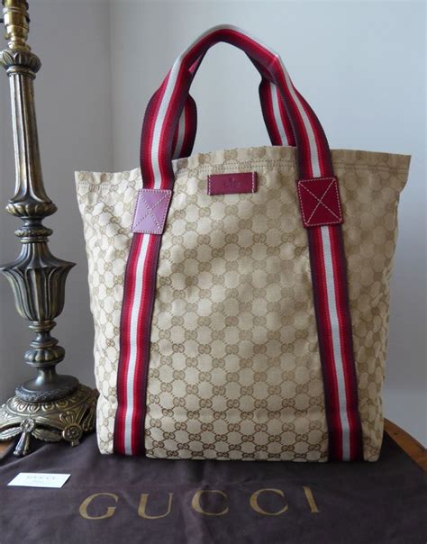 gucci reversible tote fashionphile|gucci canvas tote beige ebony.